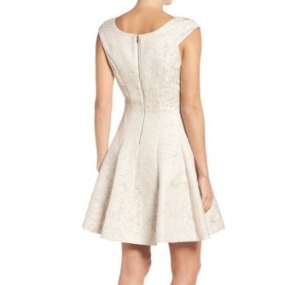 Betsey Johnson Dress Jacquard Fit Flare Textured 8 - Picture 7 of 8